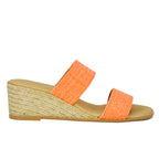 Paisley Stretch Raffia Espadrille Wedge