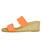 Paisley Stretch Raffia Espadrille Wedge