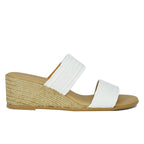 Paisley Stretch Raffia Espadrille Wedge