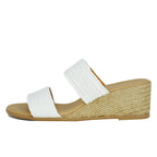 Paisley Stretch Raffia Espadrille Wedge