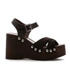 Patty Combo Wood Wedge Sandal