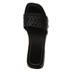 Pera Leather Lasercut Wood Slide