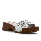 Pera Leather Lasercut Wood Slide