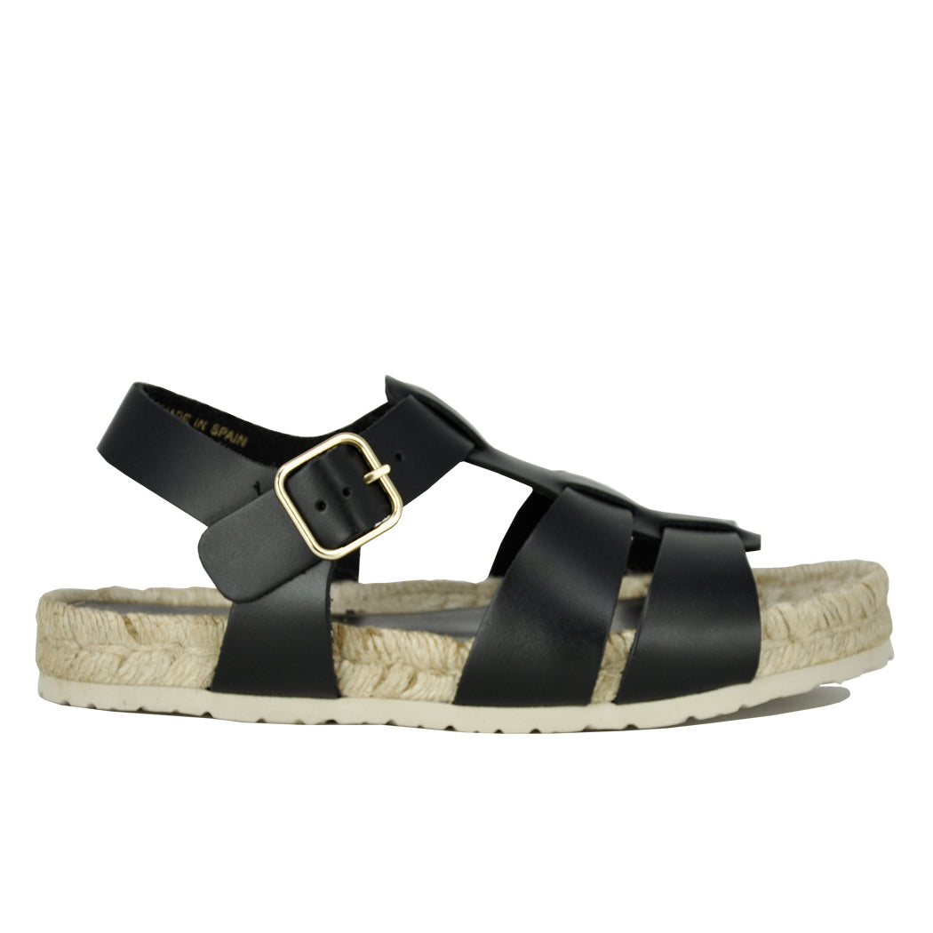 Pickle Leather Espadrille Footbed Sandal