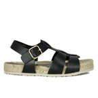 Pickle Leather Espadrille Footbed Sandal