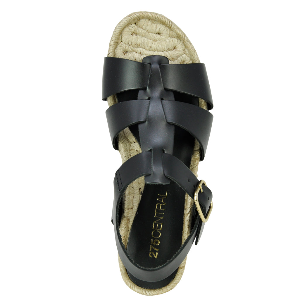 Pickle Leather Espadrille Footbed Sandal