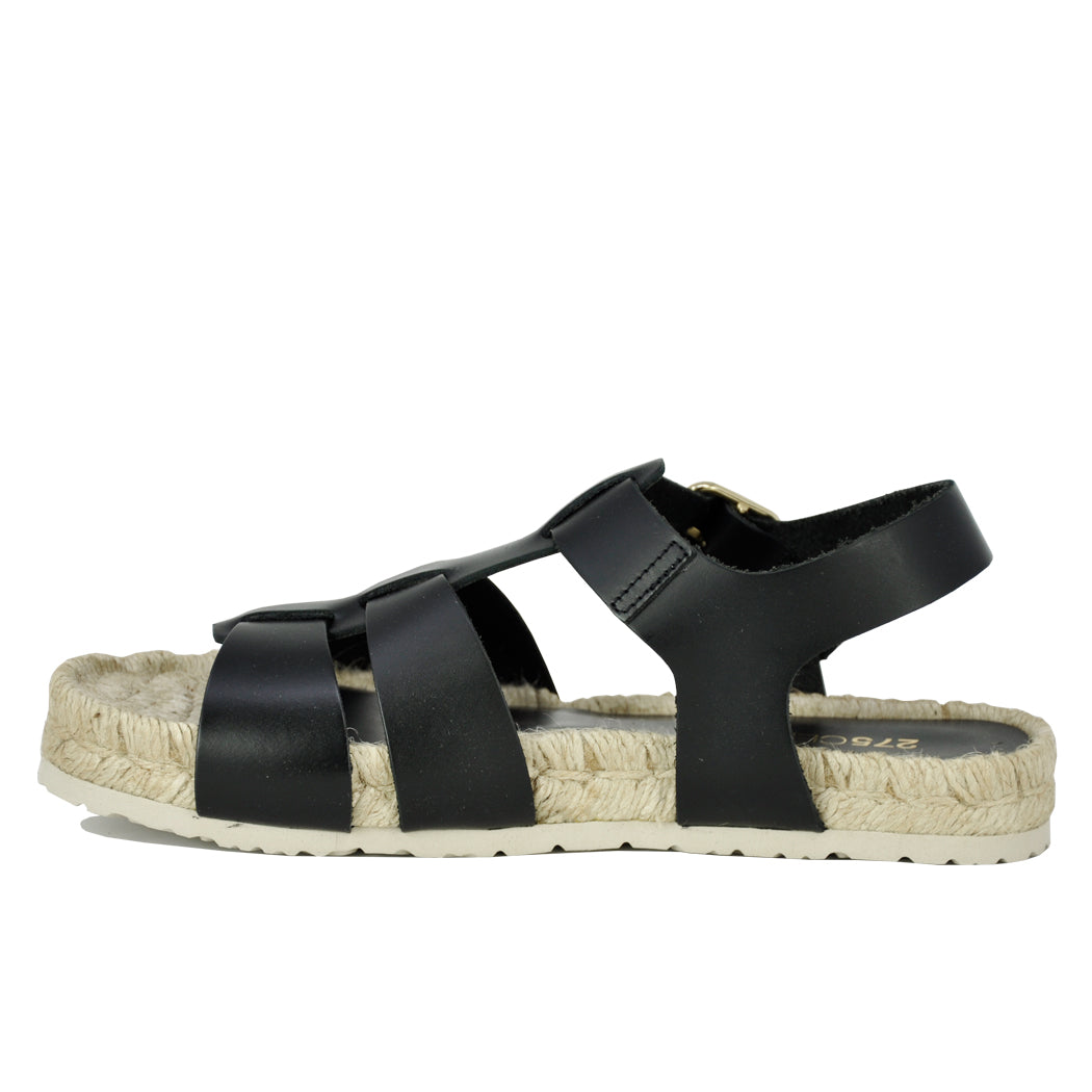 Pickle Leather Espadrille Footbed Sandal