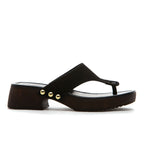 Posey Suede Wood Heel Thong