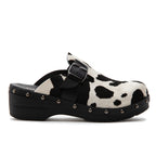 Savett Cow Wood Clog