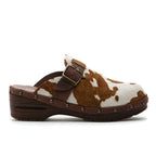 Savett Cow Wood Clog