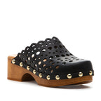 Serena Leather Cut Out Clog