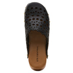 Serena Leather Cut Out Clog