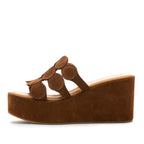 Shammy Suede Circles Wedge Slide