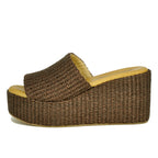 Sienna Raffia Wedge Slide