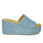 Sienna Raffia Wedge Slide