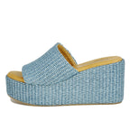 Sienna Raffia Wedge Slide