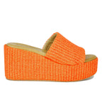 Sienna Raffia Wedge Slide