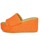 Sienna Raffia Wedge Slide