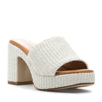 Skattebo Raffia Heel Platform Slide