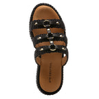 Sophia Raffia Platform Slide