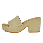 Sterling Suede Platform Slide