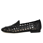 Stevie Woven Leather Flat