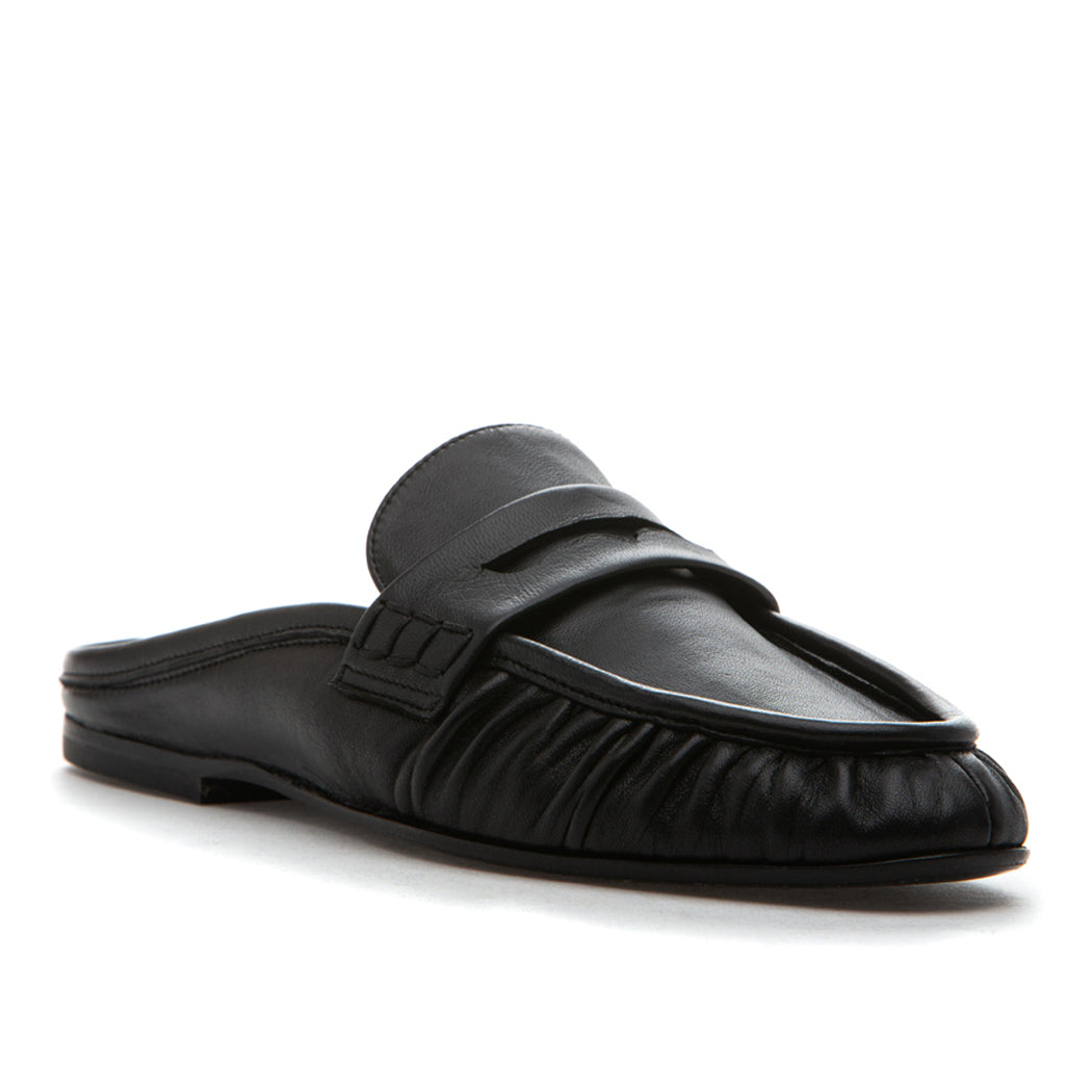 Vivien Leather Flat Mule – Footnotes