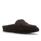 Vivien-Fur Suede Shearling Flat Mule
