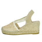 Von Closed Raffia Wedge Espadrille