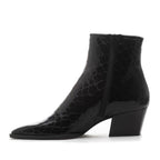Zev-Croc Croco Block Heel Boot