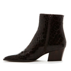 Zev-Croc Croco Block Heel Boot