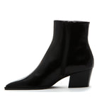 Zev Leather Block Heel Boot