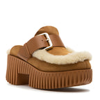 Plia-Amber Suede Fur Mule