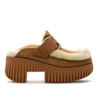 Plia-Amber Suede Fur Mule