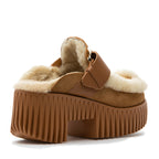 Plia-Amber Suede Fur Mule