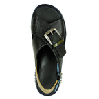 Plia-Juno Leather Buckle Platform Sling