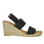 Allison Stretch Raffia Wedge Sandal