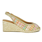Audrey Multicolor Material Wedge Sling