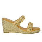 Nolita Raffia Crystal Wedge Slide