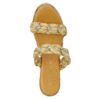 Nolita Raffia Crystal Wedge Slide