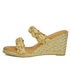 Nolita Raffia Crystal Wedge Slide