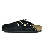 BostonRivet-N1030491 Suede Stud Closed Mule