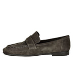 Arrow Suede Flat Loafer