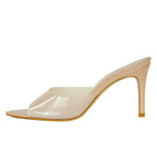 Belle-80 Rose Clear Heel Slide