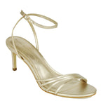 Ella-70 Metallic Leather Heel Sandal