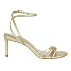 Ella-70 Metallic Leather Heel Sandal