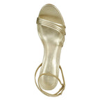Ella-70 Metallic Leather Heel Sandal