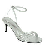 Ella-70 Metallic Leather Heel Sandal