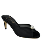 Sadie-65 Satin Mesh Pearl Sandal