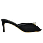 Sadie-65 Satin Mesh Pearl Sandal